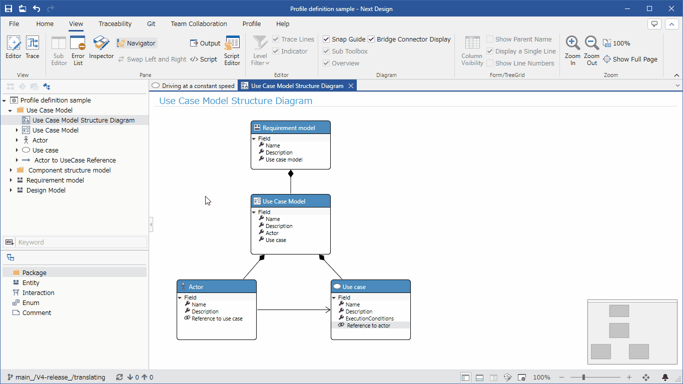 Define an enum in a class diagram and add a field