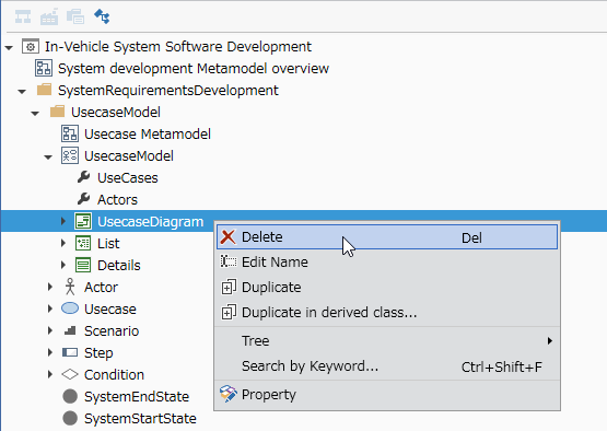 Delete view definition