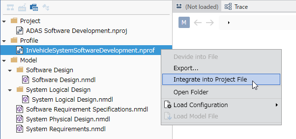 Integrating a Split Profile