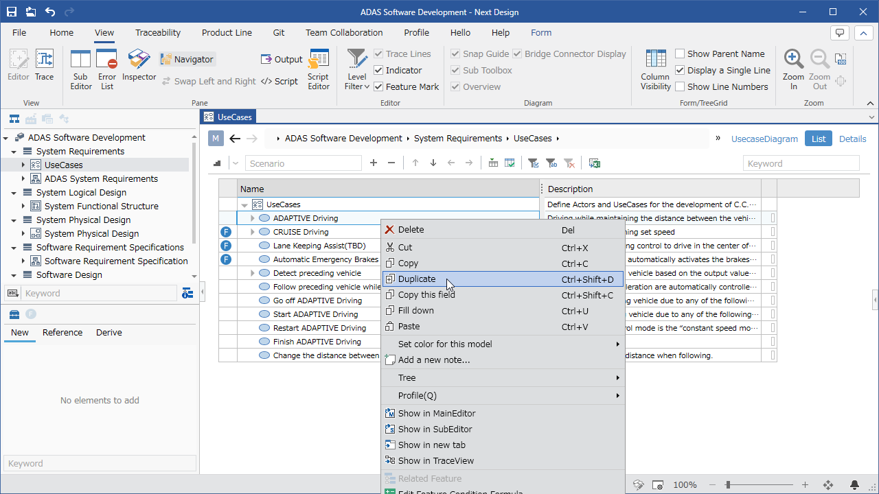 Duplicate a model in the editor