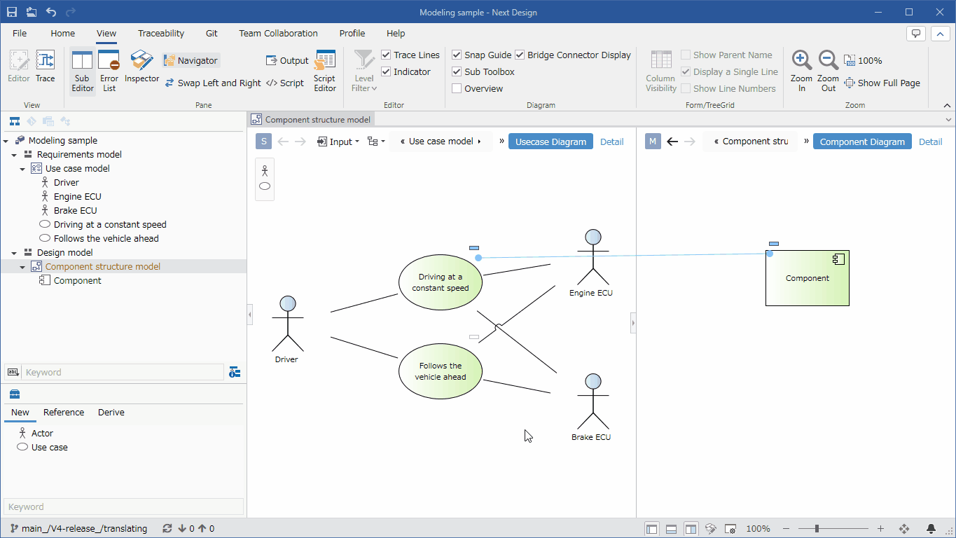 Edit derivation relationships between models