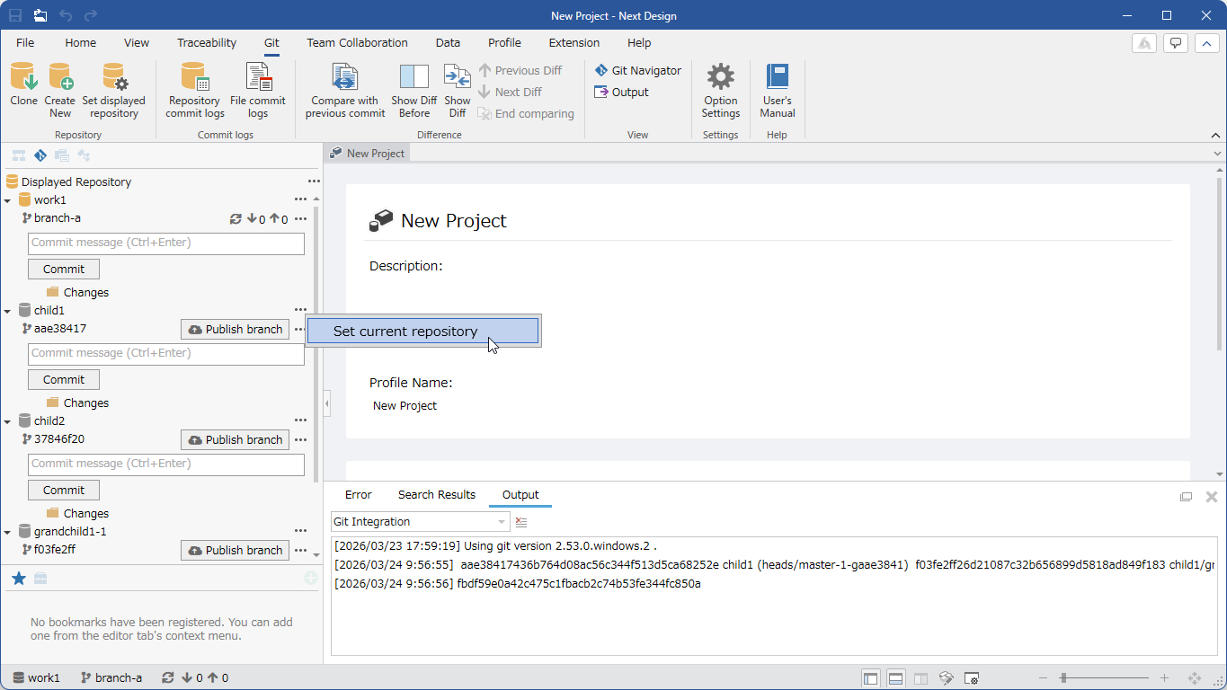 Switching the Current Repository
