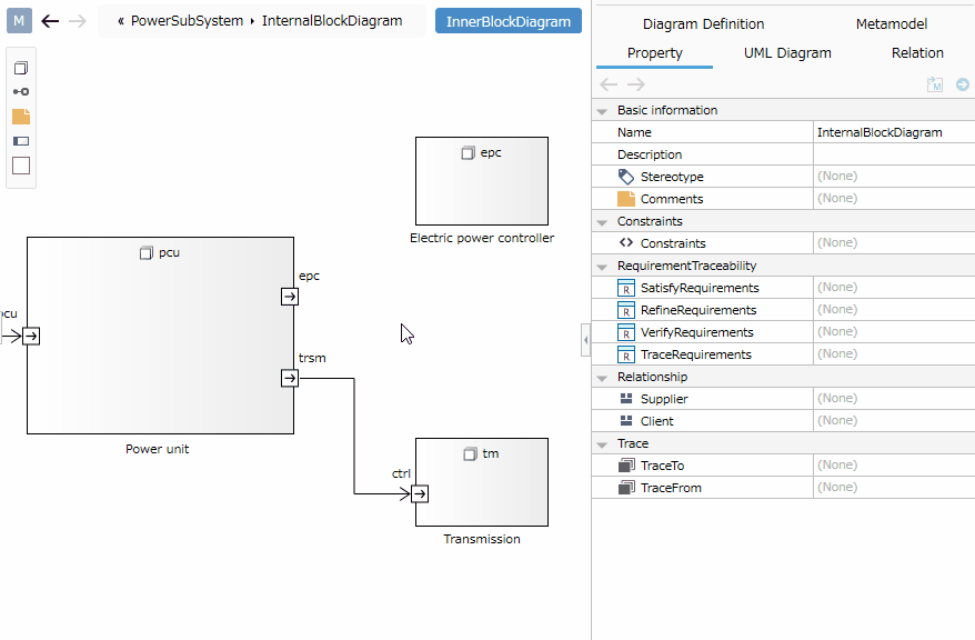 Set part type from inspector