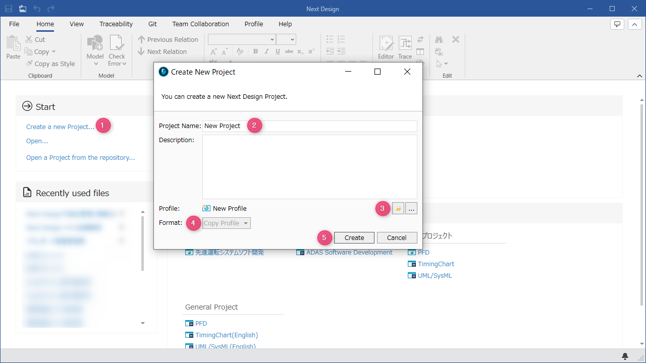 Create a new project