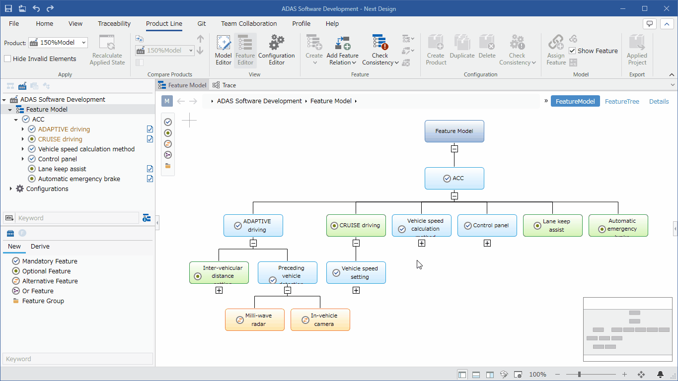 Add constraint between features