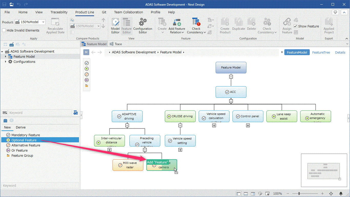 Edit feature model