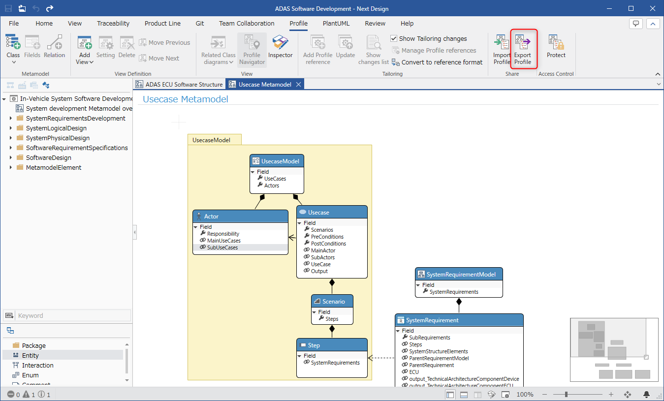 Export a Profile