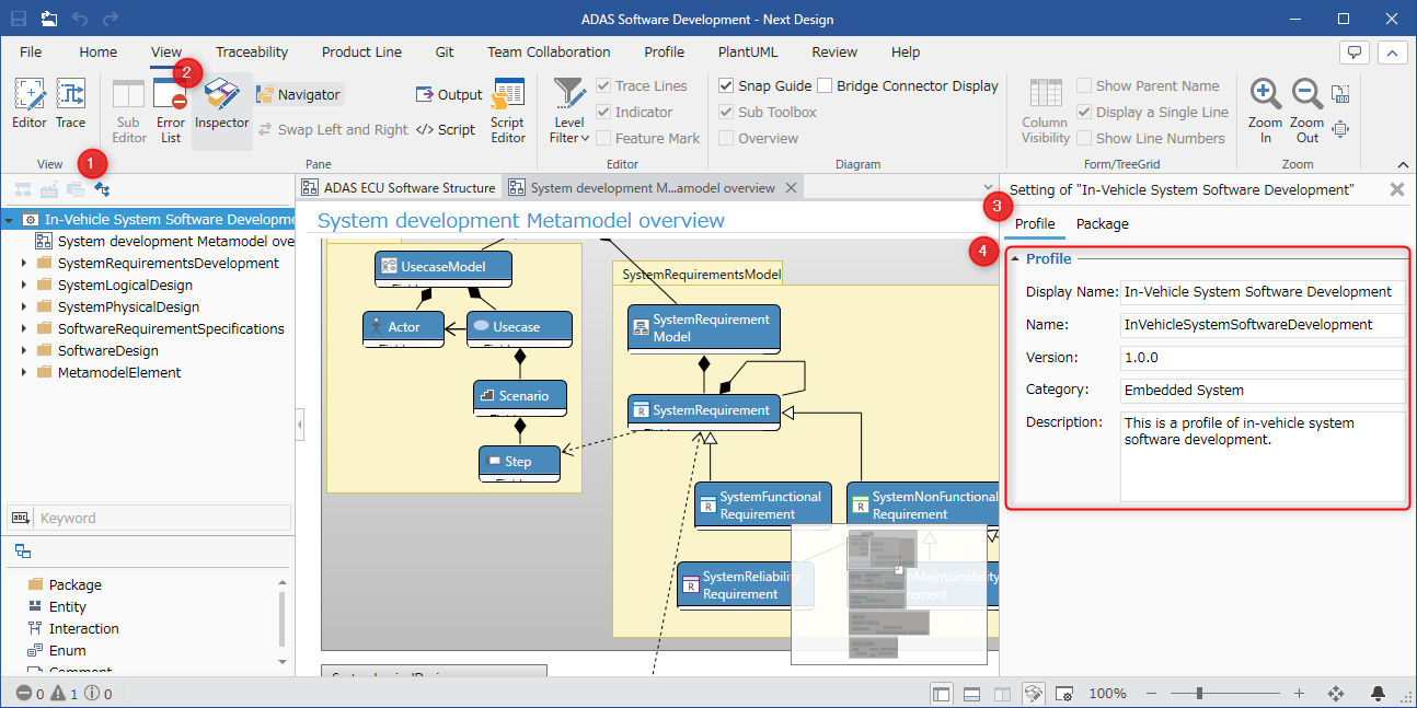 Setting detailed profile information