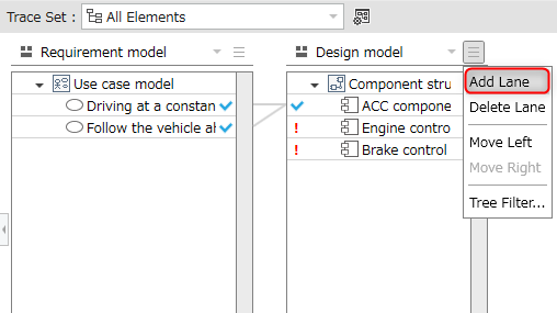 Add Model to Trace