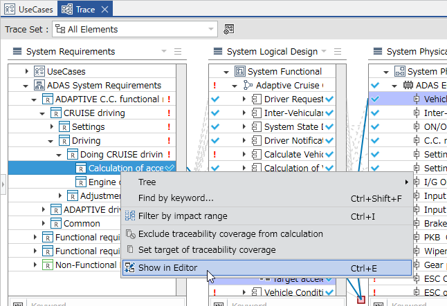 Display a model from the trace page